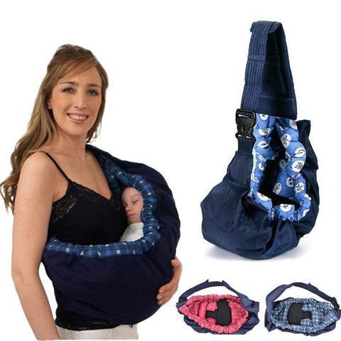 Écharpe porte-bébé réglable en coton pour -nés