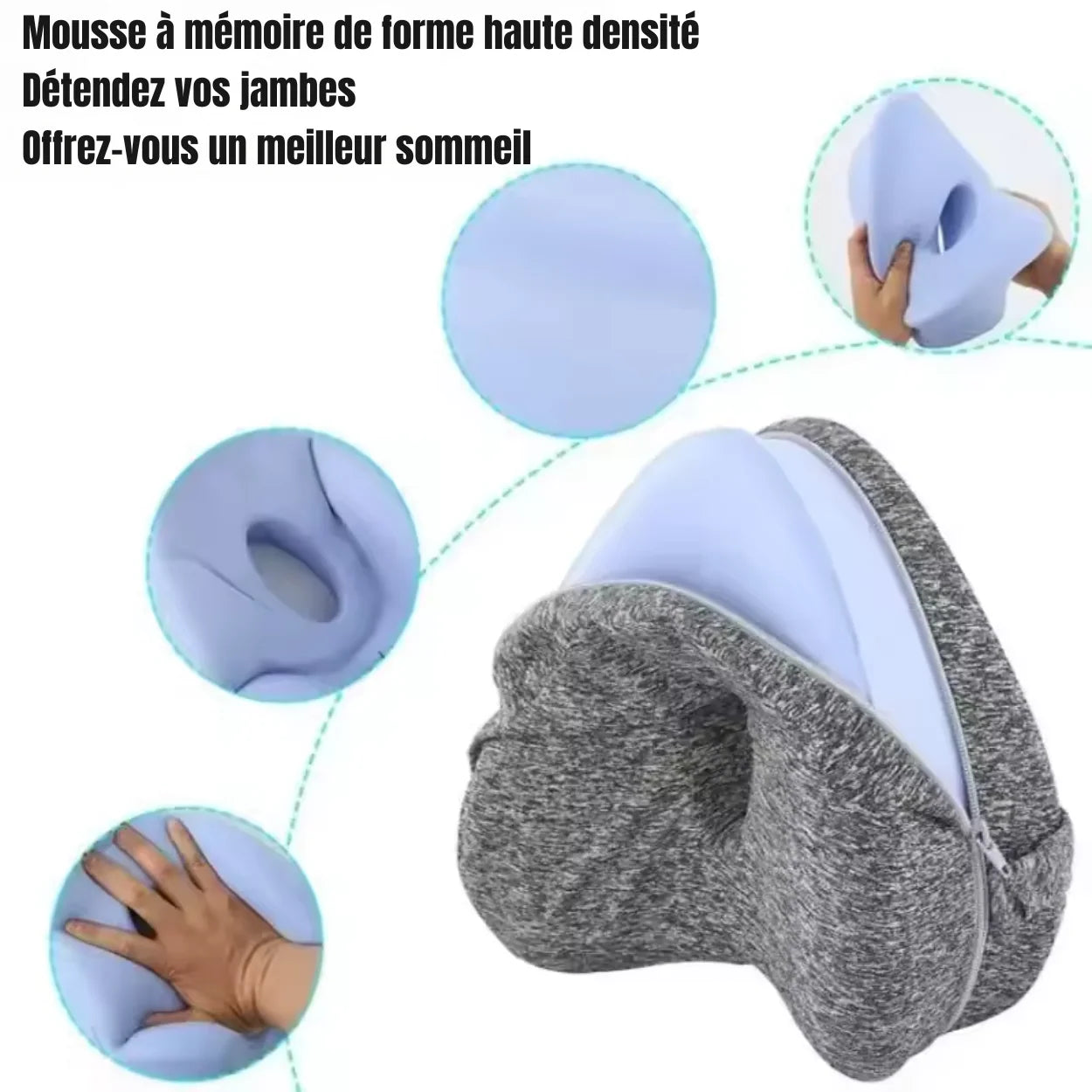 Ergonomisches Bein-Lendenkissen aus Memory-Schaum