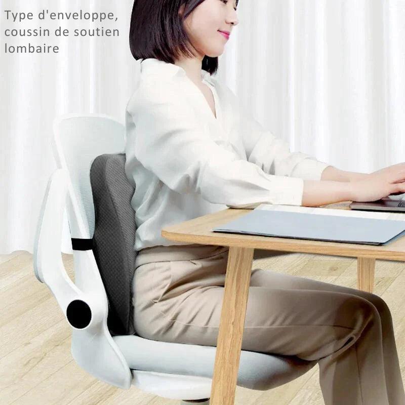 PosturaEase™ – Coussin ergonomique de siège et de dossier pour chaise de bureau