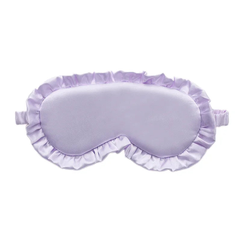 Masque de sommeil en soie à volants élégants