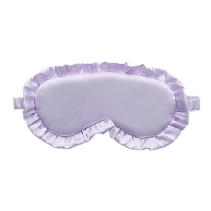 Masque de sommeil en soie à volants élégants