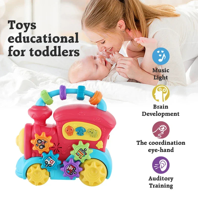 Jouet éducatif musical Montessori avec formes variées en boucle