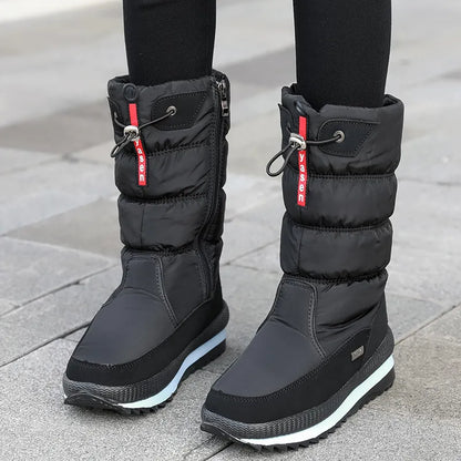 Bottes à plate-forme en cuir synthétique élégantes