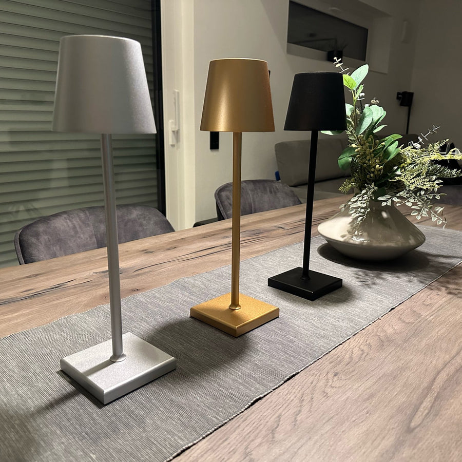 Lampe de table sans fil rechargeable LED compacte