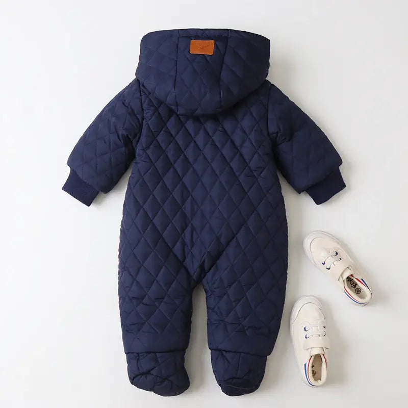 Combi-pilote bébé en velours doux et chaud