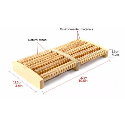 Rouleau de massage en bois pour pieds