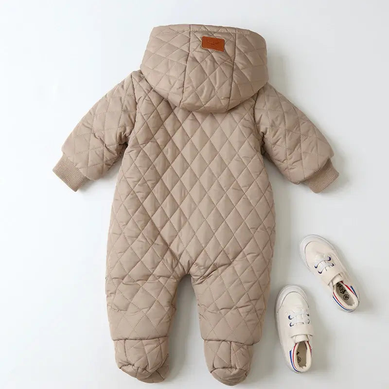 Combi-pilote bébé en velours doux et chaud