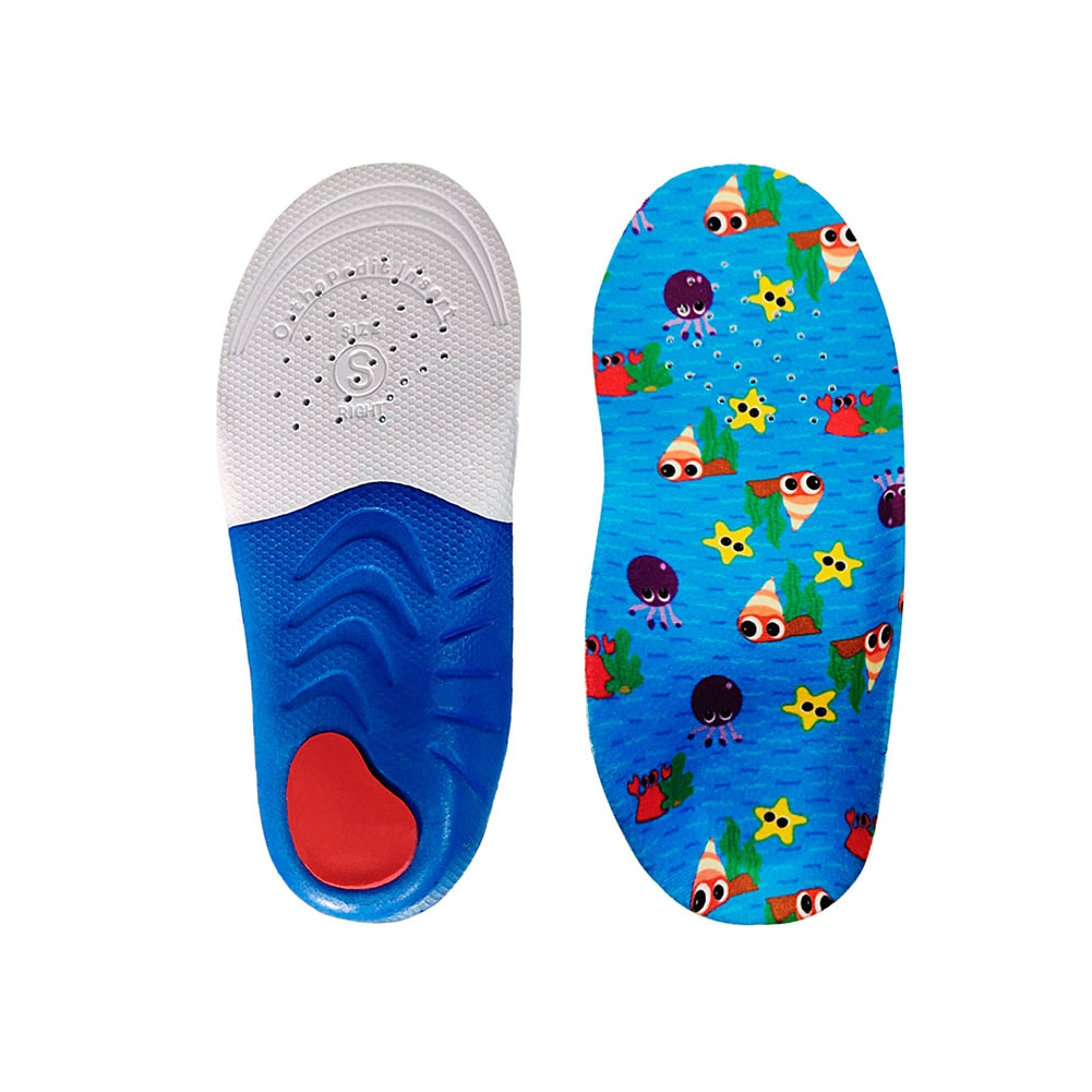 Semelles orthopédiques confortables pour enfants taille ajustable