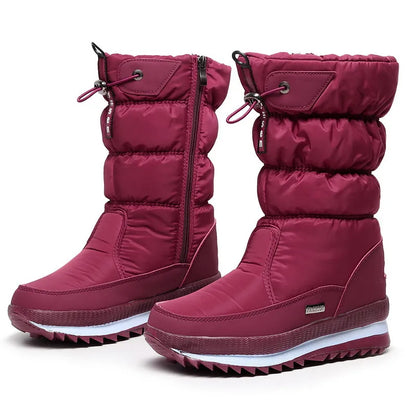Bottes à plate-forme en cuir synthétique élégantes