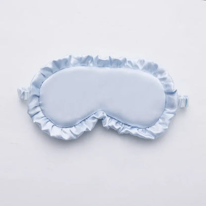 Masque de sommeil en soie à volants élégants