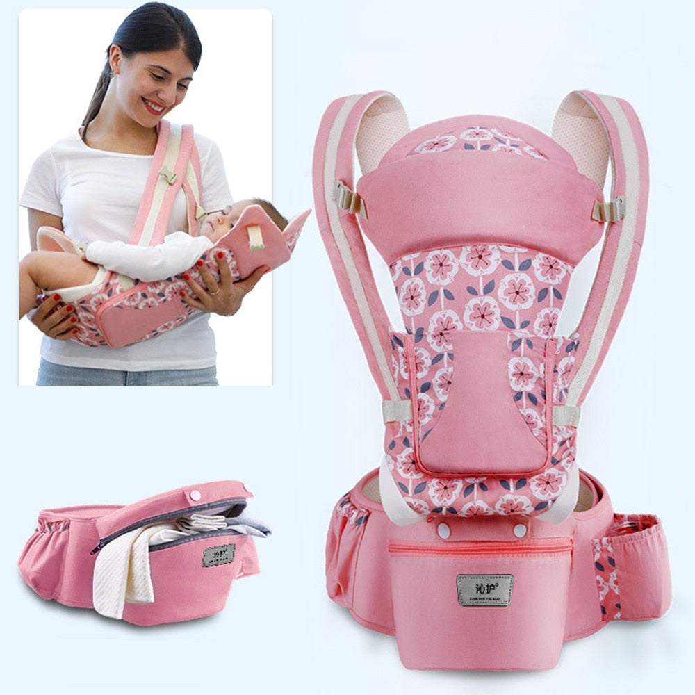 Porte-bébé polyvalent réglable motif floral