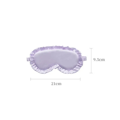 Masque de sommeil en soie à volants élégants