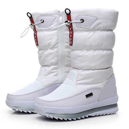 Bottes à plate-forme en cuir synthétique élégantes