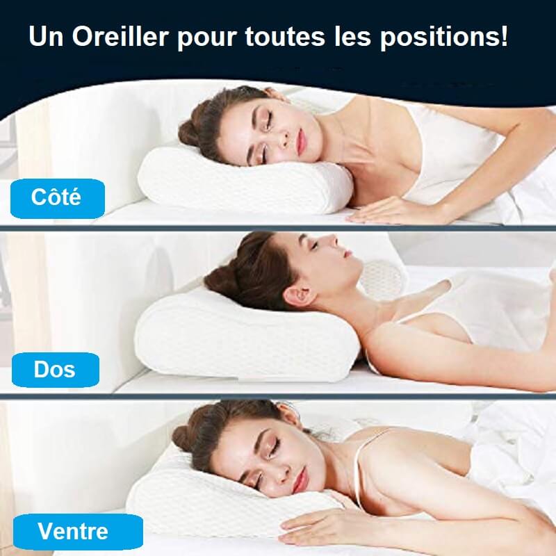 SpinaSoft™ – Oreiller Cervical Ergonomique à Mémoire de Forme