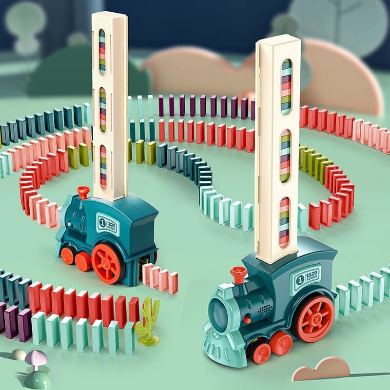 Train domino automatique à mécanisme motorisé