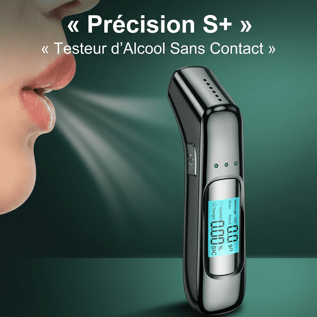 Alcotex™ – Tragbarer elektronischer Alkoholtester mit schneller Anzeige und LCD-Bildschirm