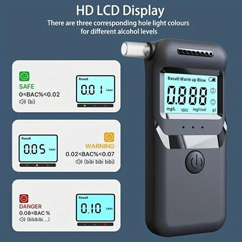 AlcoZen™ – Tragbarer elektronischer Alkoholtester mit präziser LCD-Anzeige