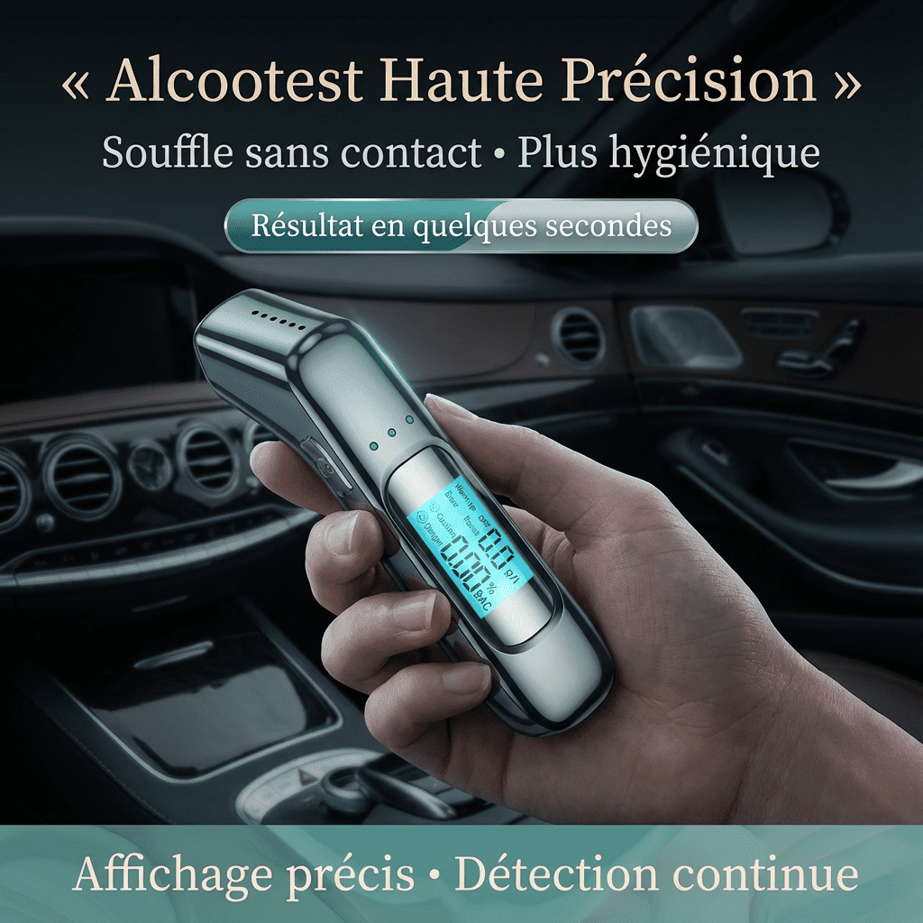 Alcotex™ – Tragbarer elektronischer Alkoholtester mit schneller Anzeige und LCD-Bildschirm