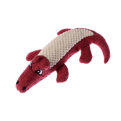 Jouet crocodile en lin naturel