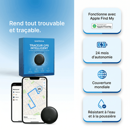 Santeova – Traceur GPS Sans Abonnement | Compatible Android & iOS