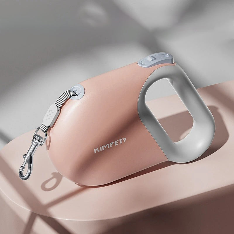 Laisse rétractable automatique à poignée ergonomique