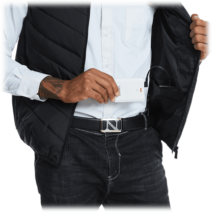 Veste chauffante sans manches à réglage de chaleur